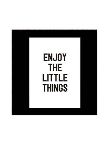 Quotes Themed Wall Art White/Black 30x30cm