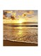 The Sunset Sea MDF Wall Art Multicolour 30x30cm
