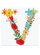 Alphabet V Themed Wall Art Red/Blue/Yellow 30x30cm