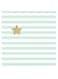 Star Printed Wall Art Green/White/Gold 30x30cm