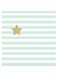 Star Printed Wall Art Green/White/Gold 30x30cm