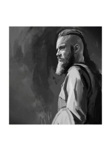 Ragnar Lodbrok Vikings MDF Wall Art Multicolour 30x30cm