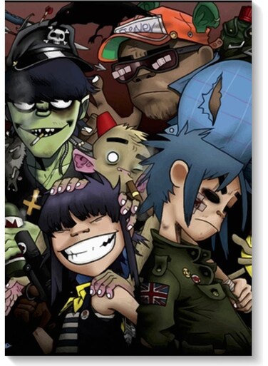 Gorillaz Squad Wall Art multicolour 40x60cm