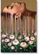 Flowers Girl Wall Art Multicolour 40x60cm