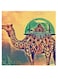 Camel Printed Wall Art Yellow/Green/Black 30x30cm