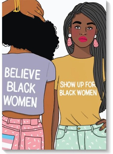 Black Woman Wall Art Multicolour 40x60cm