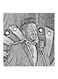 Mohamed Hamaki MDF Wall Art Painting Black/White 30 x 5 x 30cm