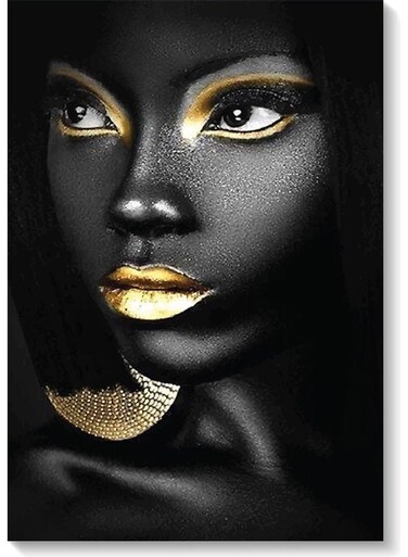 Decorative Printed Wall Art Black/Gold 40x60cm