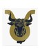 Taurus Sign MDF Wall Art Black/Yellow 30x30cm