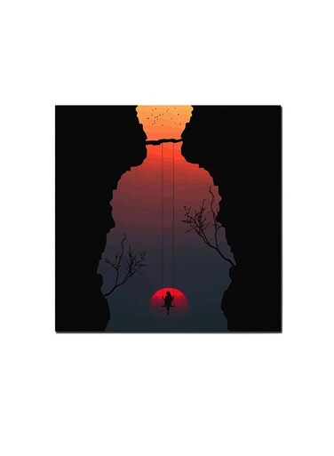 Sunset Wall Art Painting Multicolour 30 x 30centimeter