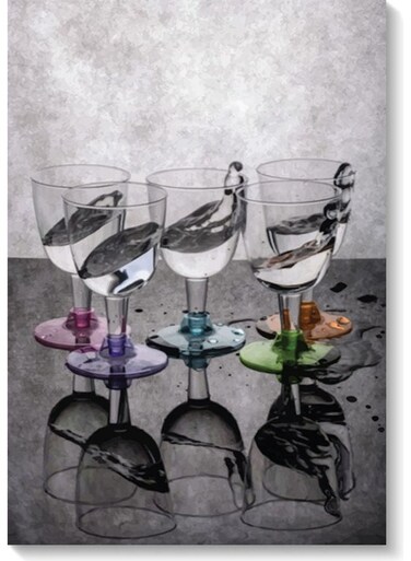 Glass Wall Art Multicolour 40x60cm