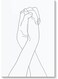 Hands Wall Art White 40x60cm
