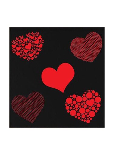 Love MDF Wall Art Multicolour 30x30cm
