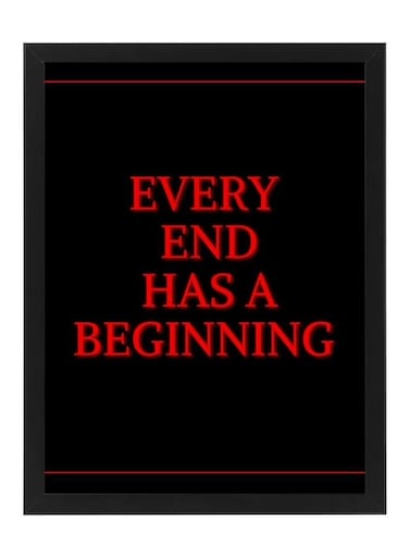 Stranger Things Every End Has A Beginning Digital Wall Art Poster Frame 21x30 cm