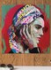 Woman Printed Wall Art Multicolour 30x30cm