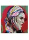 Woman Printed Wall Art Multicolour 30x30cm