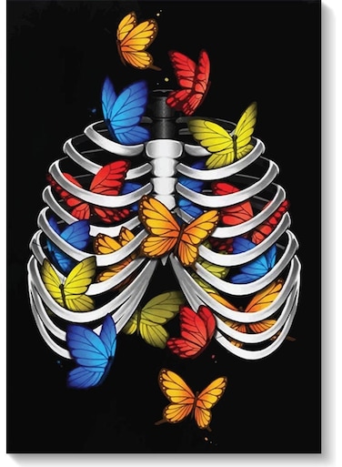 Butterflies Wall Art Painting Multicolour 40x60cm