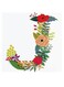 Alphabet J Themed Wall Art Red/Blue/Yellow 30x30cm