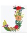 Alphabet J Themed Wall Art Red/Blue/Yellow 30x30cm