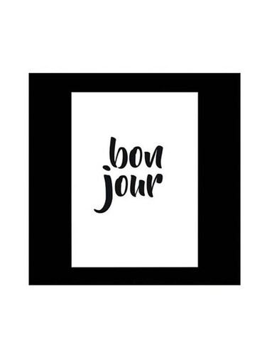 Quote Printed Wall Art Black/White 30x30centimeter