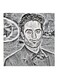 Robert Pattinson MDF Wall Art Painting Black/White 30 x 5 x 30cm