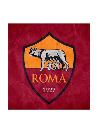 AS Roma Football Club MDF Wall Art Multicolour 30x30centimeter