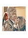 King Abdullah of Jordan MDF Wall Art Multicolour 30x30centimeter
