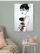 Flowers Girl Wall Art Multicolour 40x60cm