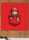 Super Mario Printed Wall Art Red/Yellow/Black 30x30cm