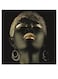 African Beauty Themed Wall Art Black/Gold 30x30cm