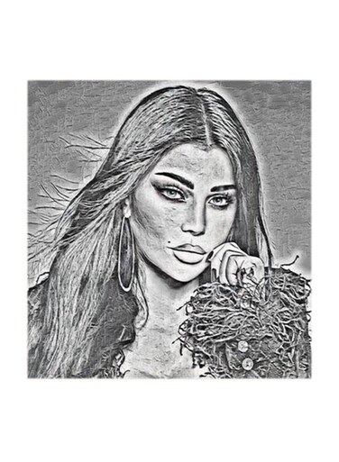 Haifa Wehbe MDF Wall Art Multicolour 30x30cm