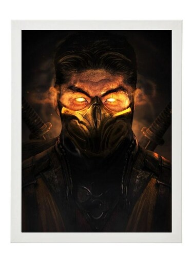 Digital Wall Art Poster Frame Mortal Kombat Scorpion 30X40 cm