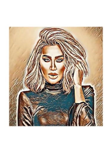 Maya Diab MDF Wall Art Multicolour 30x30centimeter