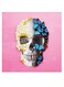 Skull Themed Wall Art Pink/Yellow/Blue 30x30cm