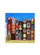 Many Books With Windows Doors Lamps Mdf Wall Art Multicolour 30x30centimeter