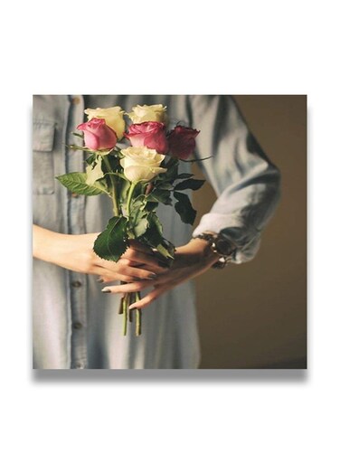 Decorative MDF Wall Art Painting Multicolour 30 x 30cm