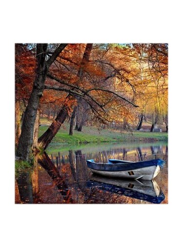 Nature MDF Wall Art Multicolour 30x30cm