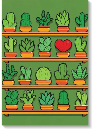 Cactuses Wall Art Multicolour 40x60cm
