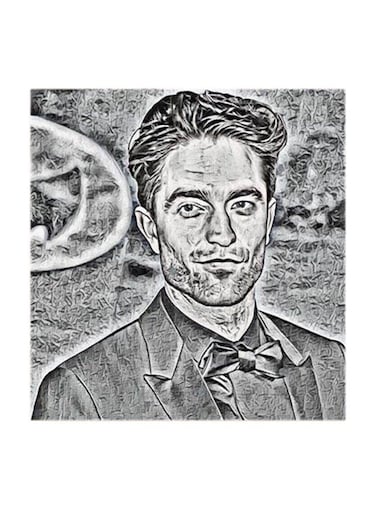 Robert Pattinson MDF Wall Art Multicolour 30x30centimeter