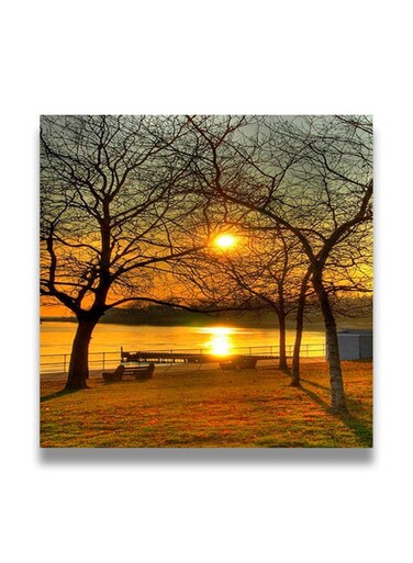Decorative MDF Wall Art Painting Multicolour 30 x 30cm
