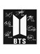 BTS Signature MDF Wall Art Multicolour 30x30centimeter