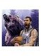 Marc Gasol Basketball Player MDF Wall Art Multicolour 30 X 30cm