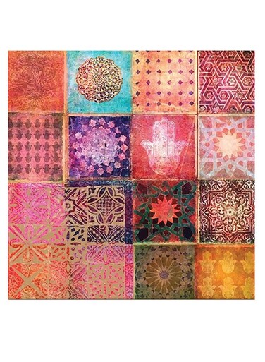 Patchwork Wall Art Multicolour 30x30cm