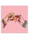 Drink Themed Wall Art Pink/Brown/Yellow 30x30cm