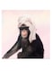 Cool Monkey Themed Wall Art Black/Pink/White 30x30cm