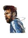Messi Argentina MDF Wall Art Multicolour 30 X 30cm