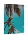 Palms Printed Framed Canvas Wall Art Blue/Green 60x80centimeter