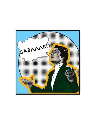 Al-Halim Hafez Pop Art Wall Art Painting Multicolour 30 x 30centimeter