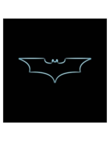 Batman Logo Themed Wall Art Black/Blue 30x30cm