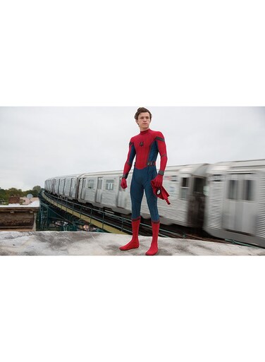 Spiderman Homecoming Tom Holland Movie Wall Art Canvas Print Multicolour 50x28x3.5cm